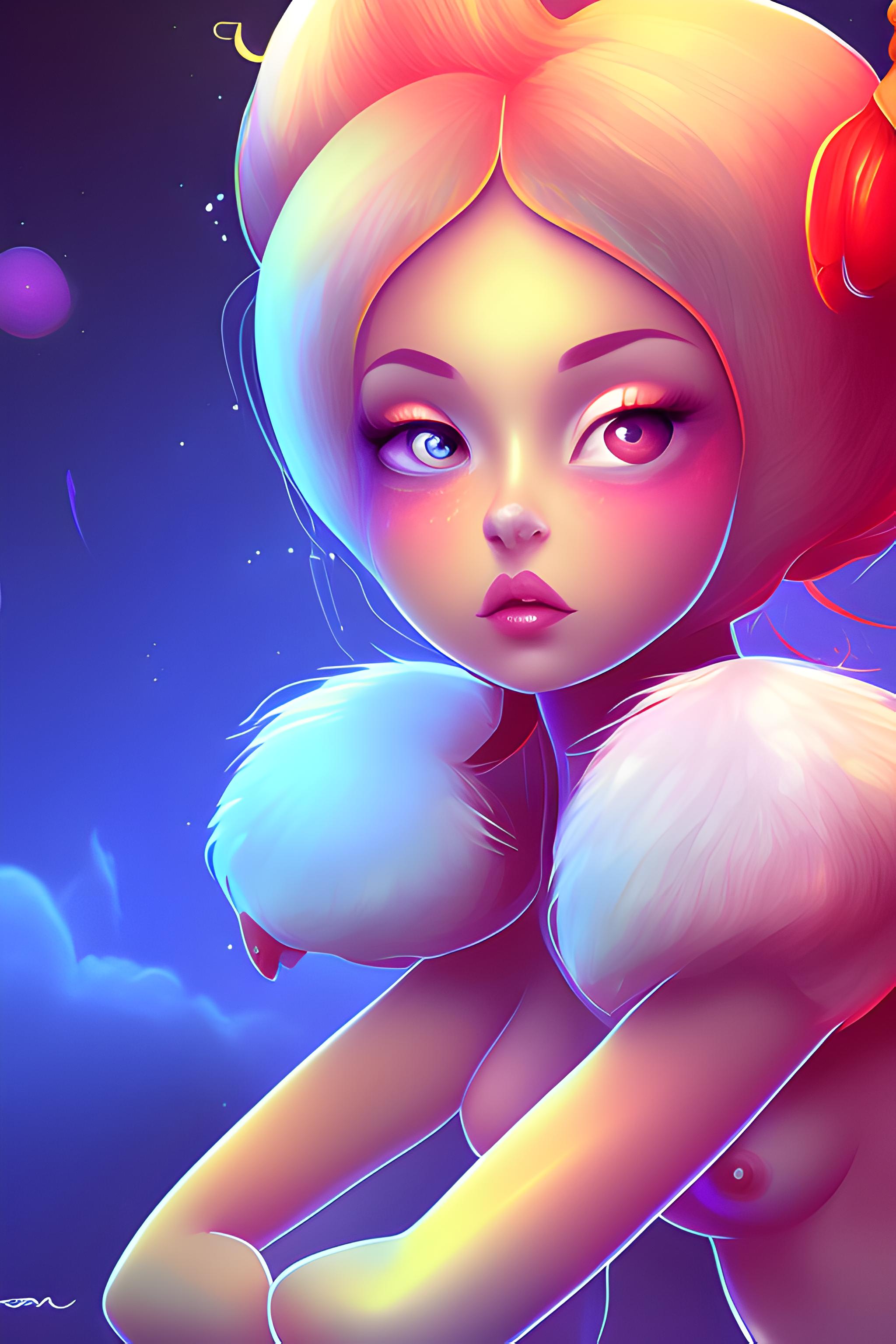 Honeypuu komplett nackt mit gespreitzter muschi